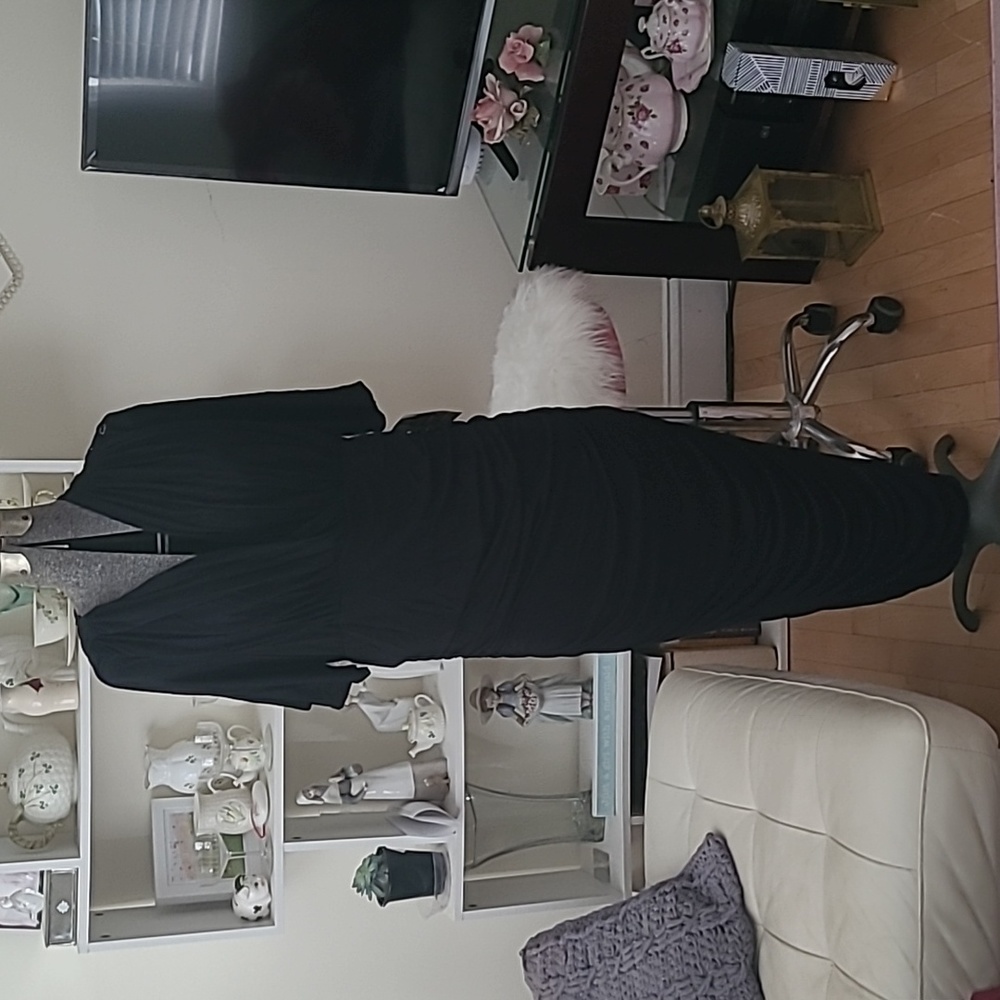 Kiyonna rumor ruched black dress